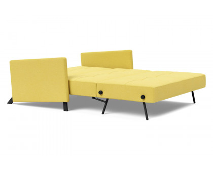 Innovation Living Cubed Full Size Sofa Bed with Arms - 554 Soft Mustard Flower