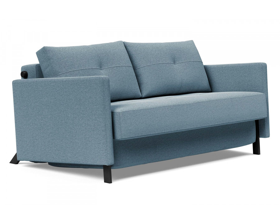 Innovation Living Cubed Full Size Sofa Bed with Arms - 558 Soft Indigo