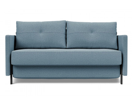 Innovation Living Cubed Full Size Sofa Bed with Arms - 558 Soft Indigo