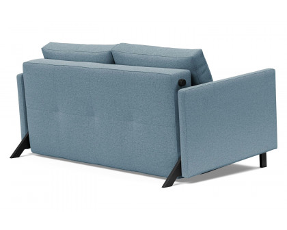 Innovation Living Cubed Full Size Sofa Bed with Arms - 558 Soft Indigo