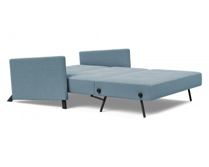 Innovation Living Cubed Full Size Sofa Bed with Arms - 558 Soft Indigo