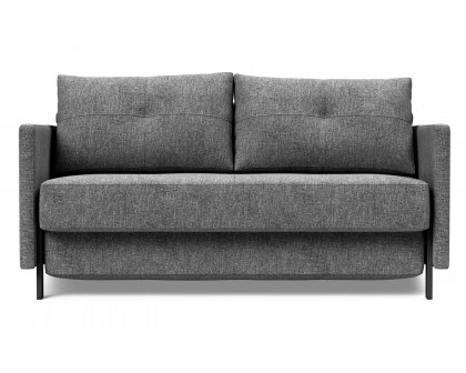 Innovation Living Cubed Full Size Sofa Bed with Arms - 563 Twist Charcoal