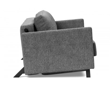 Innovation Living Cubed Full Size Sofa Bed with Arms - 563 Twist Charcoal