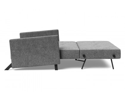 Innovation Living Cubed Full Size Sofa Bed with Arms - 563 Twist Charcoal