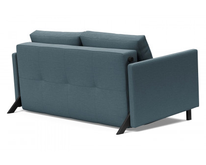 Innovation Living Cubed Full Size Sofa Bed with Arms - 573 Vivus Dusty Blue