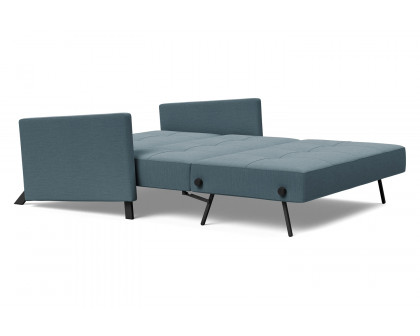 Innovation Living Cubed Full Size Sofa Bed with Arms - 573 Vivus Dusty Blue