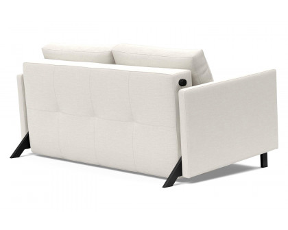 Innovation Living Cubed Full Size Sofa Bed with Arms - 574 Vivus Dusty Off White