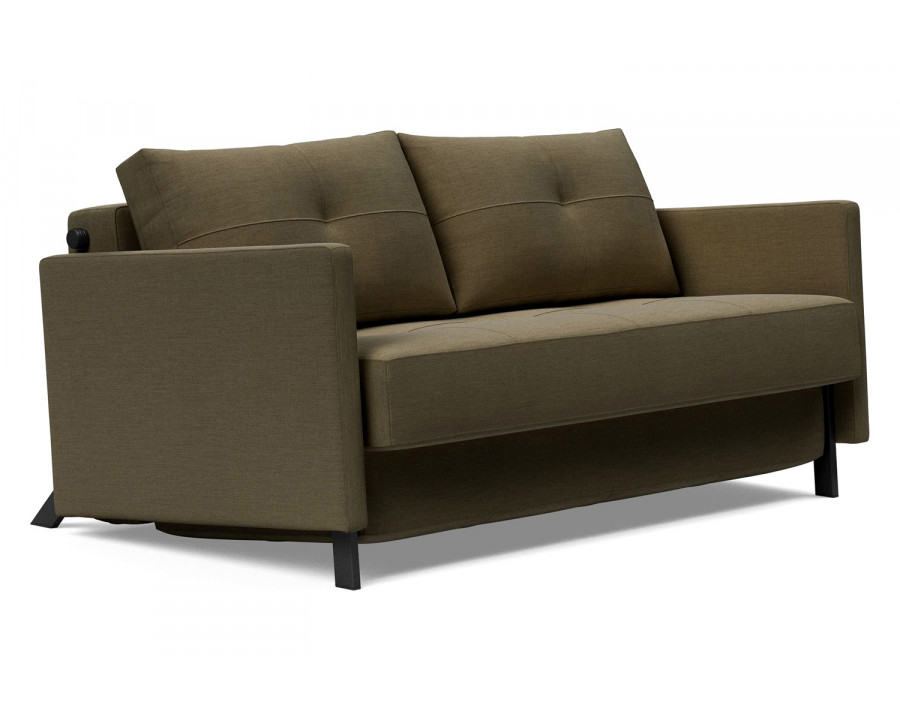 Innovation Living Cubed Full Size Sofa Bed with Arms - 575 Vivus Dusty Olive