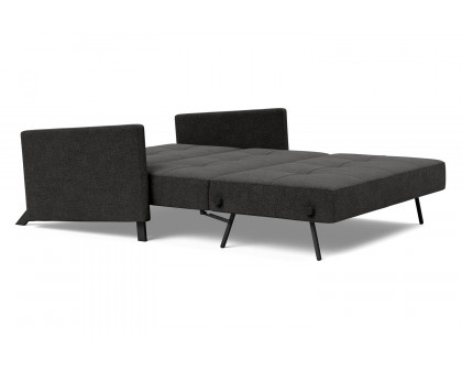 Innovation Living Cubed Full Size Sofa Bed with Arms - 577 Kenya Dark Gray