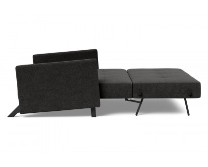 Innovation Living Cubed Full Size Sofa Bed with Arms - 577 Kenya Dark Gray