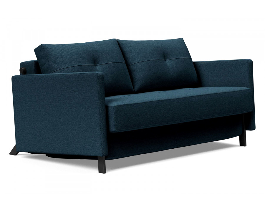 Innovation Living Cubed Full Size Sofa Bed with Arms - 580 Argus Navy Blue