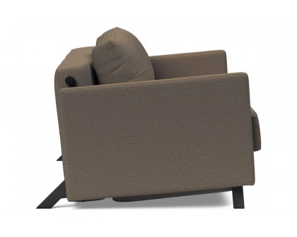 Innovation Living Cubed Full Size Sofa Bed with Arms - 585 Argus Brown