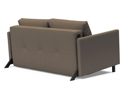 Innovation Living Cubed Full Size Sofa Bed with Arms - 585 Argus Brown