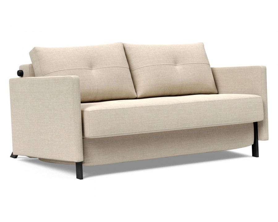 Innovation Living Cubed Full Size Sofa Bed with Arms - 586 Phobos Latte