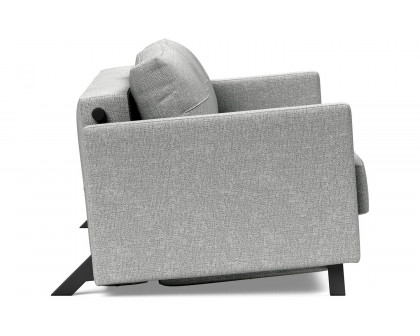 Innovation Living Cubed Full Size Sofa Bed with Arms - 590 Micro Check Gray