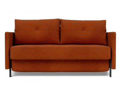 Innovation Living Cubed Full Size Sofa Bed with Arms - 595 Corduroy Burnt Orange