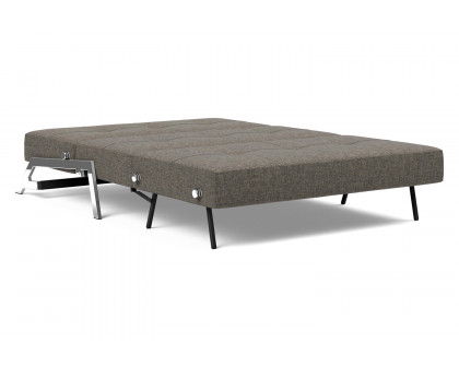 Innovation Living Cubed Full Size Sofa Bed with Chrome legs - 216 Flashtex Dark Gray