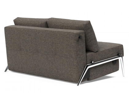 Innovation Living Cubed Full Size Sofa Bed with Alu Legs - 216 Flashtex Dark Gray