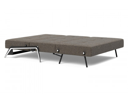 Innovation Living Cubed Full Size Sofa Bed with Alu Legs - 216 Flashtex Dark Gray