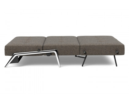 Innovation Living Cubed Full Size Sofa Bed with Alu Legs - 216 Flashtex Dark Gray