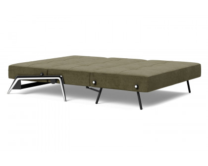 Innovation Living Cubed Full Size Sofa Bed with Alu Legs - 316 Cordufine Pine Green