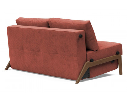 Innovation Living Cubed Full Size Sofa Bed with Dark Wood Legs - 317 Cordufine Rust