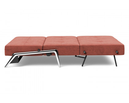 Innovation Living Cubed Full Size Sofa Bed with Alu Legs - 317 Cordufine Rust