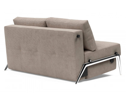 Innovation Living Cubed Full Size Sofa Bed with Alu Legs - 318 Cordufine Beige