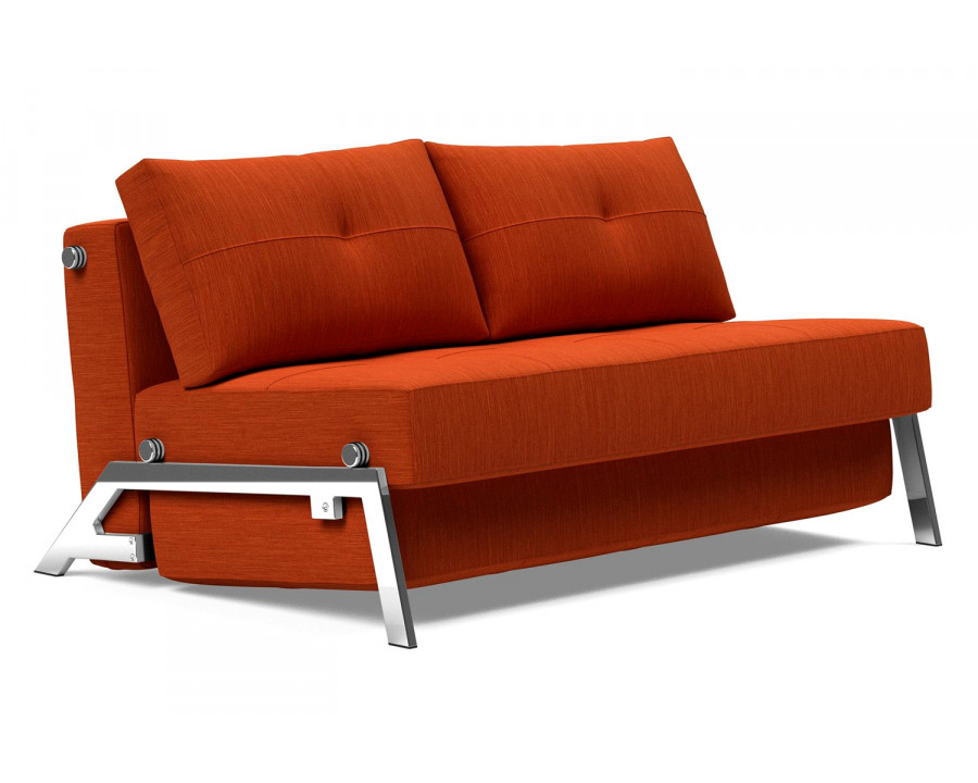 Innovation Living Cubed Full Size Sofa Bed with Chrome legs - 506 Elegance Paprika