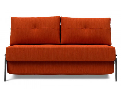 Innovation Living Cubed Full Size Sofa Bed with Chrome legs - 506 Elegance Paprika