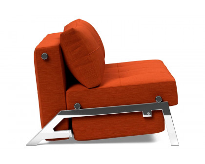 Innovation Living Cubed Full Size Sofa Bed with Chrome legs - 506 Elegance Paprika