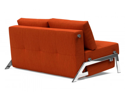 Innovation Living Cubed Full Size Sofa Bed with Chrome legs - 506 Elegance Paprika