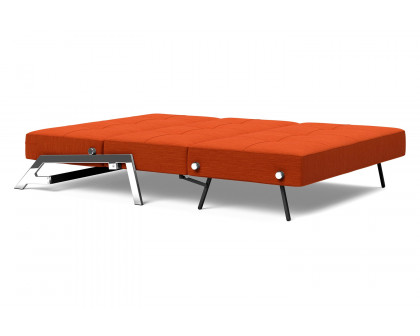 Innovation Living Cubed Full Size Sofa Bed with Chrome legs - 506 Elegance Paprika