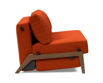 Innovation Living Cubed Full Size Sofa Bed with Dark Wood Legs - 506 Elegance Paprika