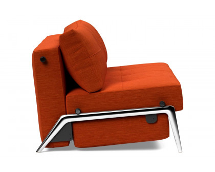 Innovation Living Cubed Full Size Sofa Bed with Alu Legs - 506 Elegance Paprika