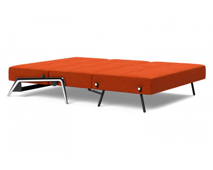 Innovation Living Cubed Full Size Sofa Bed with Alu Legs - 506 Elegance Paprika