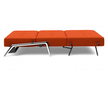 Innovation Living Cubed Full Size Sofa Bed with Alu Legs - 506 Elegance Paprika