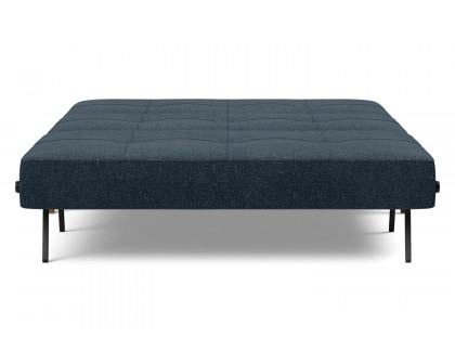 Innovation Living Cubed Full Size Sofa Bed with Dark Wood Legs - 515 Nist Blue