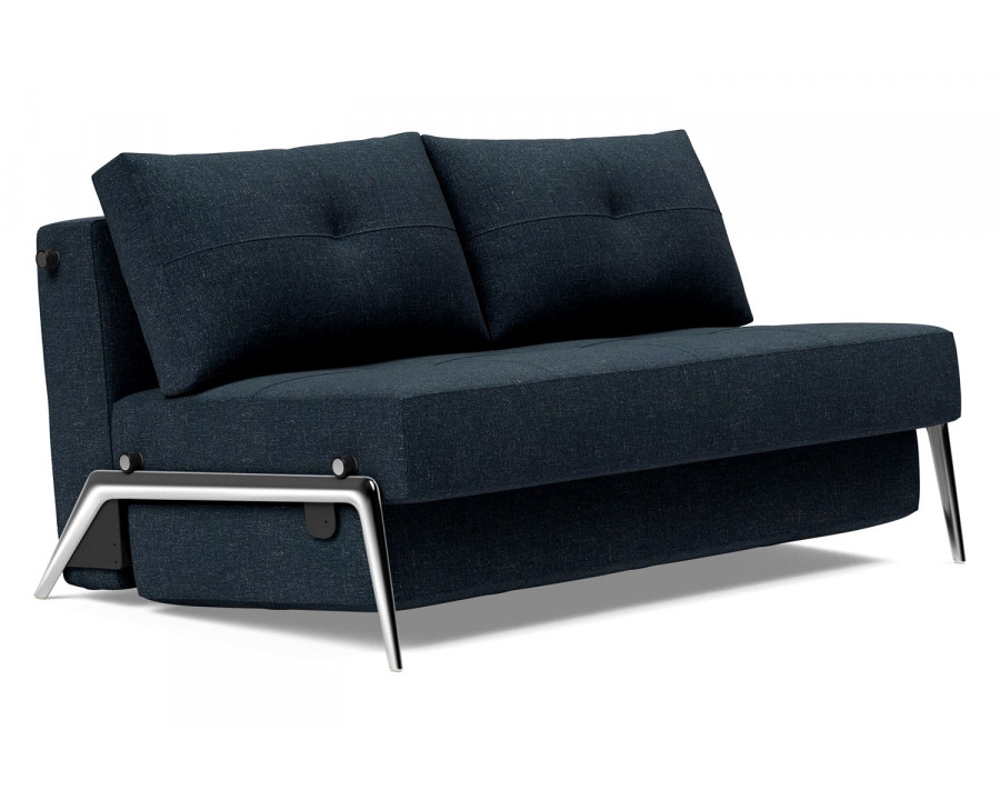 Innovation Living Cubed Full Size Sofa Bed with Alu Legs - 515 Nist Blue