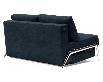 Innovation Living Cubed Full Size Sofa Bed with Alu Legs - 515 Nist Blue