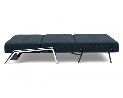 Innovation Living Cubed Full Size Sofa Bed with Alu Legs - 515 Nist Blue