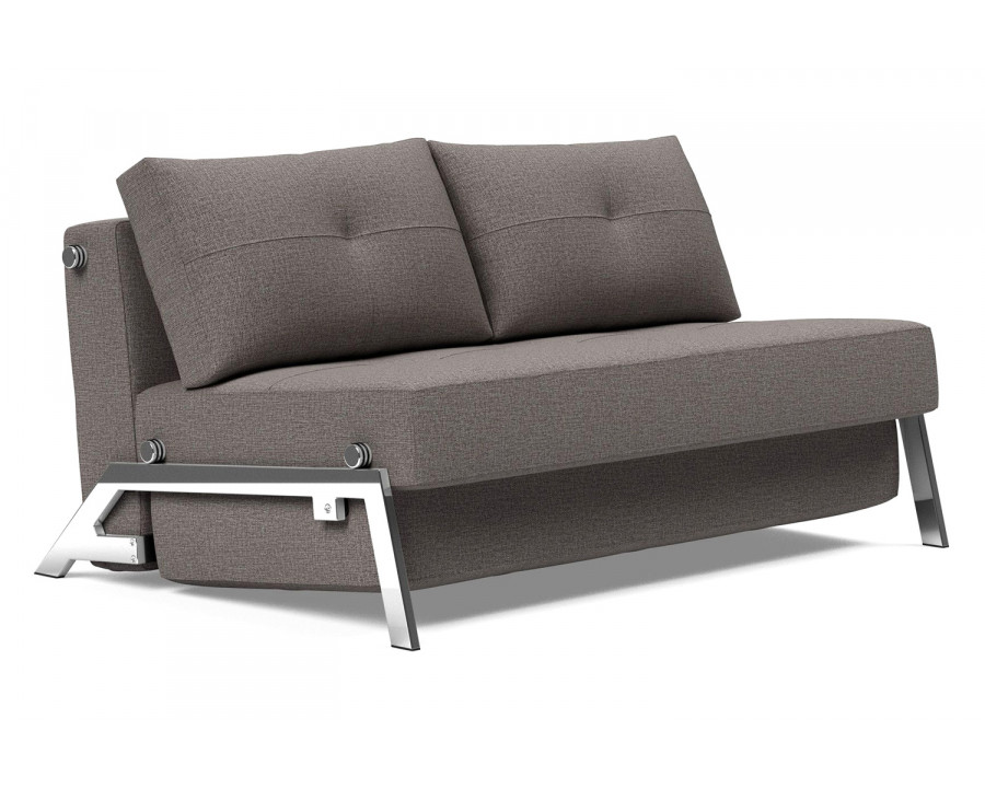 Innovation Living Cubed Full Size Sofa Bed with Chrome legs - 521 Mixed Dance Gray