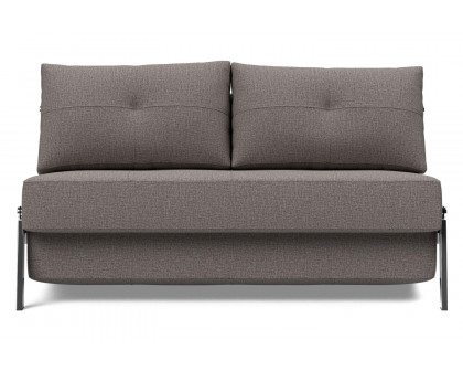 Innovation Living Cubed Full Size Sofa Bed with Chrome legs - 521 Mixed Dance Gray