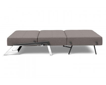 Innovation Living Cubed Full Size Sofa Bed with Chrome legs - 521 Mixed Dance Gray