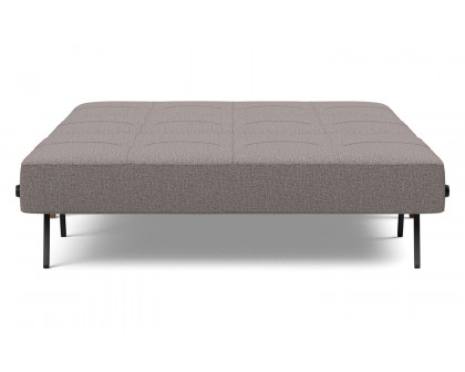 Innovation Living Cubed Full Size Sofa Bed with Dark Wood Legs - 521 Mixed Dance Gray