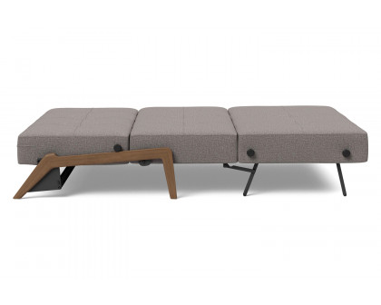 Innovation Living Cubed Full Size Sofa Bed with Dark Wood Legs - 521 Mixed Dance Gray