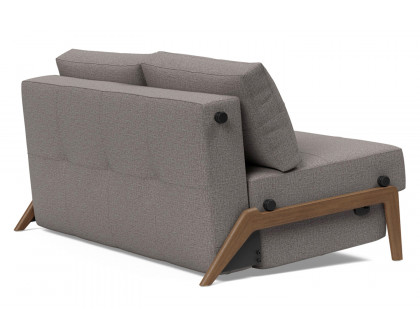 Innovation Living Cubed Full Size Sofa Bed with Dark Wood Legs - 521 Mixed Dance Gray