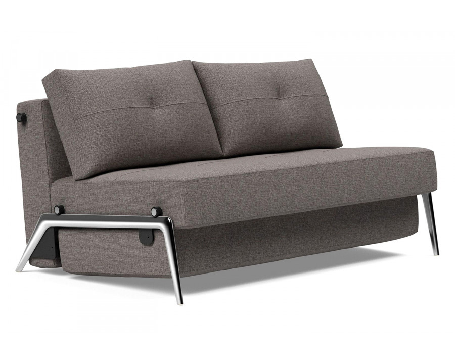 Innovation Living Cubed Full Size Sofa Bed with Alu Legs - 521 Mixed Dance Gray