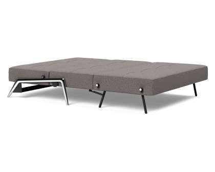 Innovation Living Cubed Full Size Sofa Bed with Alu Legs - 521 Mixed Dance Gray