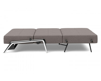 Innovation Living Cubed Full Size Sofa Bed with Alu Legs - 521 Mixed Dance Gray